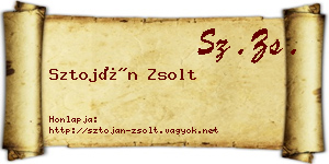 Sztoján Zsolt névjegykártya